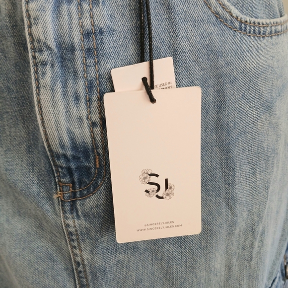 NWT - Sincerely Jules - Light Blue Denim-Cargo - Maxi -Skirt - Size 7 - Size 28 - Picture 3 of 10